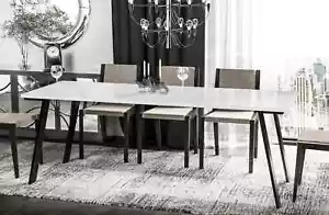 SONDERANGEBOT Esstisch LIWIA Hochglanz weiß 130-210 cm Esszimmertisch ausziehbar - Bild 1 von 2