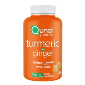 Qunol Kurkuma Plus Ingwer, 200 Gummis Cremige Orange - Bild 1 von 3