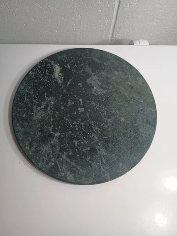 Vintage Green Marble Stone Top for Table, 12" wide, Bombay Company Cover