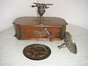 Antique Christmas Kalliope Tree Stand + Fruit Dish Music Box Automaton Federbaum - Picture 1 of 12