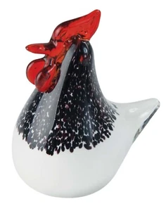 Russell Collection Coloured Glass Ornament - Chook B White 9 X 10cm RRP $44.95 - Picture 1 of 2
