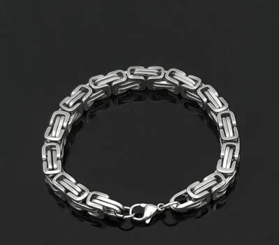 Pulsera de cadena cubana de acero inoxidable para hombre/mujer Foto 1 de 3