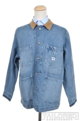 Abrigo chaqueta vaquera LEE Workwear vintage de colección azul liso de mezclilla de algodón para hombre - XL Foto 1 de 4