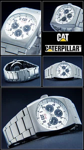 CAT Herrenuhr GRIPPER III mit Kalender komplett Edelstahl 10 Bar weiß R3 149 - Picture 1 of 2