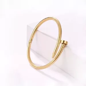 Nagelarmreif Nagel Armreif 750er Gelbgold 18K Vergoldet Neu OVP 60x48 - Bild 1 von 5