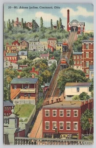 Mt Adams Incline Cincinnati Ohio OH c1941 Linen Postcard - Picture 1 of 2