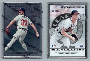 1996 DONRUSS LEAF STEEL METAL CARD w PROTECTIVE COATING 53 GREG MADDUX BRAVES - Picture 1 of 1