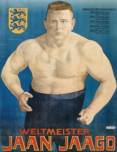 11498.Decor Poster.Vintage Room interior.Pro Wrestler World Champion Jaan Jaago - Picture 1 of 1