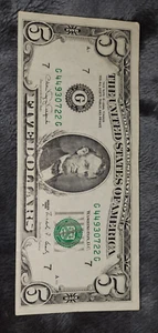 1988A Series $5 Five Dollar Small Head Bill greenback collectable note  . - Picture 1 of 2