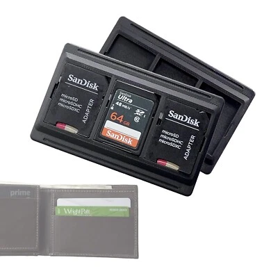 2pc SD Card EDC Wallet Case -- Minimalist Credit Card Size Memory Card - Image 1 of 4