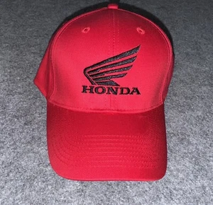 Vintage Honda Wings Logo Embroidered Otto Adjustable Hat Red - Picture 1 of 3