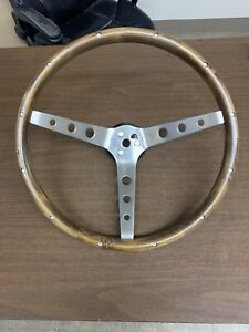 1970s Wood Framed Vintage Day 2 Look Aftermarket 15” Steering Wheel