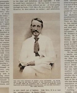 Robert Louis Stevenson Writer Biography Review Original 1952 ILN ~14.5x10" 1pp - Picture 1 of 2