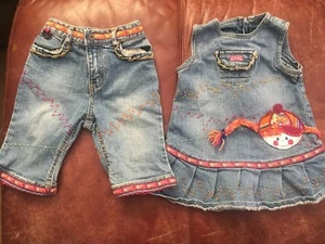 Lot Of Girls 24/18 Months THE CHILDRENS PLACE Capri Jeans Pants/dress - Bild 1 von 9