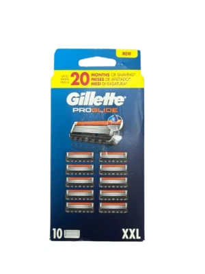 Gillette Proglide 10 XXL Razor Refills Blades Cartridges with Microfin Guard