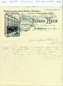 Dépt 88 - Neufchâteau 7 Rue de France - Très Belle Entête La Mode du 25/03/1911 - Bild 1 von 1