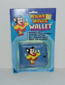 Mighty Mouse Terrytoons Vinyl Wallet 1978 Larimi Hong Kong MOC Viacom - Picture 1 of 4