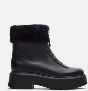 NEU IM KARTON STEVE MADDEN JONES LEDER & KUNSTFELL STIEFEL 10 SCHWARZ - Bild 1 von 10