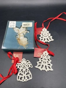 Lenox Porzellan durchbohrte Engel Christbaumschmuck Lenox Porzellan Charm - Bild 1 von 4