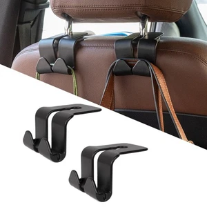 2 Pcs Double Head Headrest Hanger Universal Hanging Organizer Handbag Bracket - Picture 1 of 12