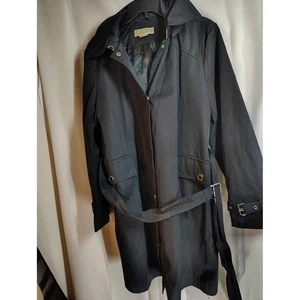 Michael Kors Trenchcoat schwarz mit Gürtel XL / XG klassische Regenjacke - Bild 1 von 5