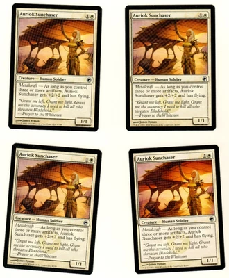 Set Of 4 Auriok Sunchaser Scars Of Mirrodin 4/249 Magic the Gathering MTG Card - Image 1 of 4