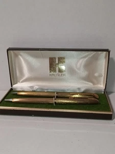 Vintage Kreisler Karat Krone 18KT H.G.E. Kugelschreiber Mechanik Bleistift Set  - Bild 1 von 2