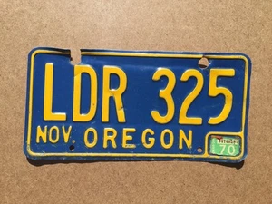 1965 1970 Oregon License Plate LDR 325 - Picture 1 of 3