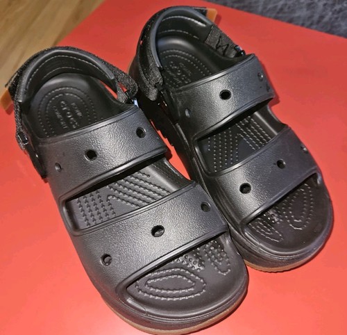 ADIDAS Crocs sandali unisex escursionista Xscape zoccolo nero sughero US uomo 4 donna 6 nuovi punta aperta