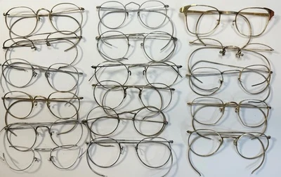 151 克镀金复古眼镜。 全部标记为 1/10 12KGF。  刮金套装 — 第 1/4 张图片