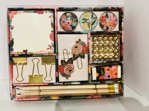 RIFLE PAPER CO. Garden Party Tackle Box, Home Desk and Office Supply Kit NEW - Picture 1 of 5
