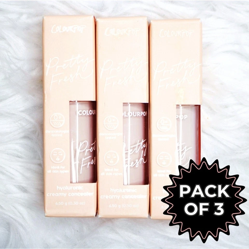 Colourpop Pretty Fresh Hyaluronic Creamy Concealer Fair 07C LOT OF 3 FULL SIZE - Image 1 of 4