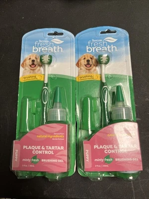 2 X TropiClean Fresh Breath Toothbrush Kit Plaque & Tartar Control Exp 01/27 - Image 1 of 3