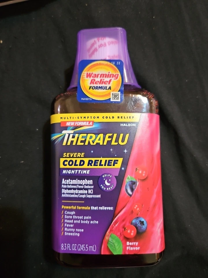 Severe Cold and Cough Relief Daytime Berry Syrup - 8.3 oz - EXP 06/2026 - Image 1 of 3