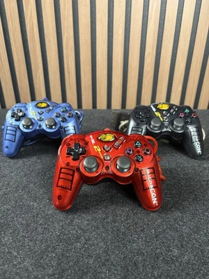 Lote de 3 mandos con cable Mad Catz Dual Force 2 Pro para Playstation 2 - PROBADOS Foto 1 de 4