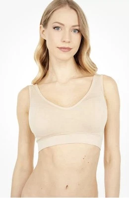 Bralette para mujer Jockey M/L de microfibra sin costuras color claro Foto 1 de 4