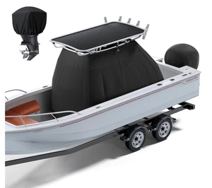 1200D Heavy Duty Waterproof T-Top Boat Center Console Cover with Motor Cover, Th - Bild 1 von 7