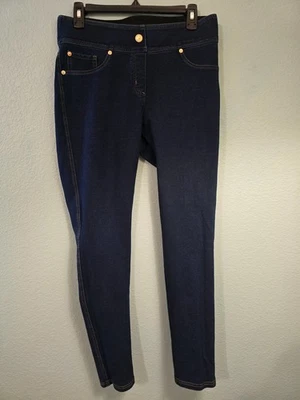 Pantalones de mezclilla para mujer Nygard ajustados índigo corte bota mediano 10-12 lavado oscuro adelgazante tirar Foto 1 de 4