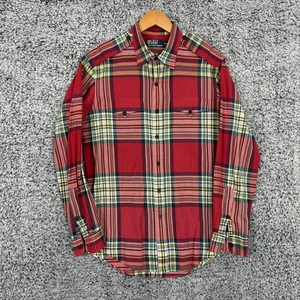 Polo Ralph Lauren Shirt Mens Medium Red Tartan Plaid Button Up Utility Madras M - Picture 1 of 15