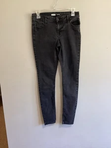 Old Navy Damen Größe 2 High Rise Super Skinny Schwarz Denim Jeans - Bild 1 von 2