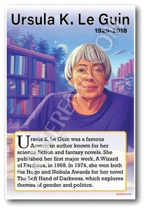 Ursula K. Le Guin - Sci-Fi Author - Biography Poster 18 x 12 inch - Picture 1 of 1