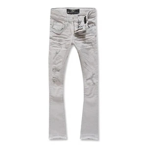 Jordan Craig Stacked Denim Big Kids' Pants Light Grey JTF960RB-LGRY - Picture 1 of 2