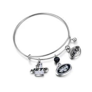 New York Jets NFL 3 Charm Bracelet Officially Licensed  - Picture 1 of 1
