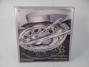 Vintage Royal Brighton Indiana Glass Divided Relish Plate & Servers Open Box - Picture 1 of 8