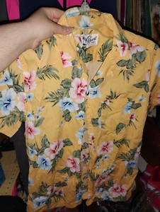 the resort Hemd Small Aeropostale Gelb Herren Floral Hawaii Ex - Bild 1 von 2
