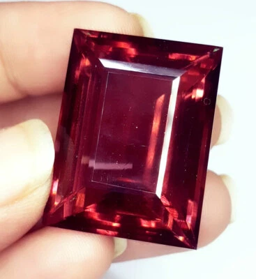 62.60 Ct Loose Gemstone Created Smokey Quartz Transparent  - Image 1 of 4