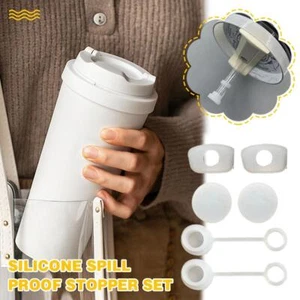 Silicone Leak-proof Water Bottle Lid Non-spill Stopper Plugs for stanley Cup New - Imagen 1 de 12