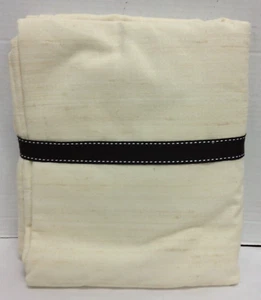 Pottery Barn West Elm Hand Loomed Silk Cotton Window Curtain Drape 42x96 Ivory - Picture 1 of 3