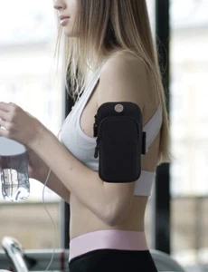 Sac de poche sac de poche pour téléphone bras pour course sport gymnase noir - Photo 1 sur 5