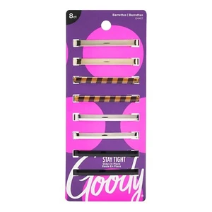 Goody Hair Barrettes, Patterned Assorted Colors, 8-Count (1941119) - Picture 1 of 2
